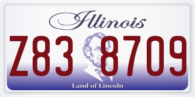 IL license plate Z838709