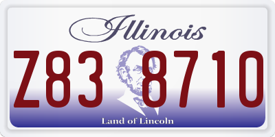 IL license plate Z838710