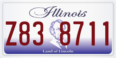 IL license plate Z838711