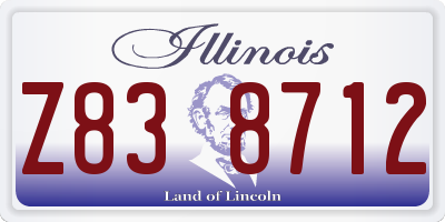 IL license plate Z838712