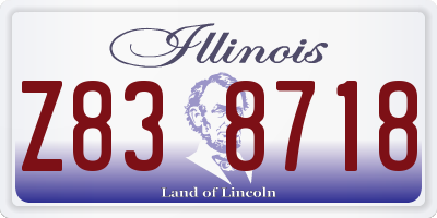 IL license plate Z838718