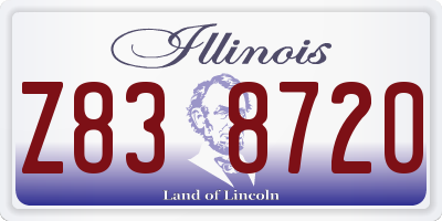IL license plate Z838720