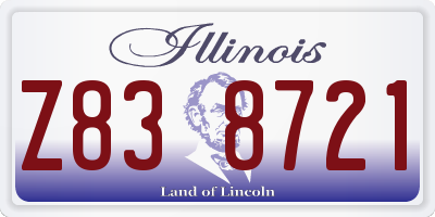 IL license plate Z838721