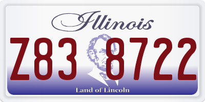 IL license plate Z838722