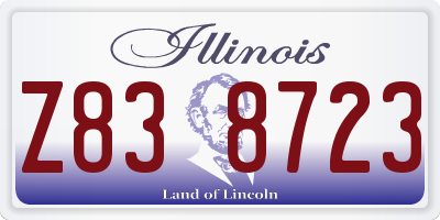 IL license plate Z838723