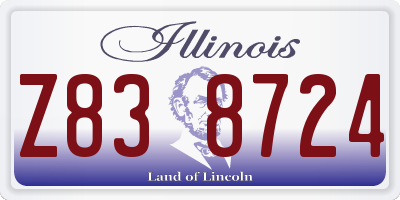 IL license plate Z838724