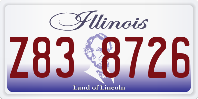 IL license plate Z838726