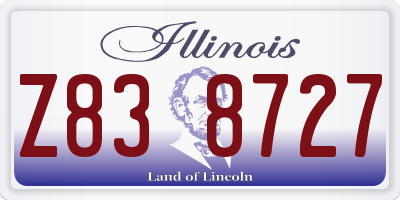IL license plate Z838727