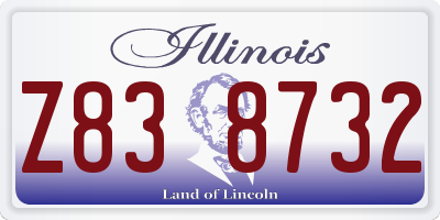 IL license plate Z838732