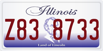 IL license plate Z838733