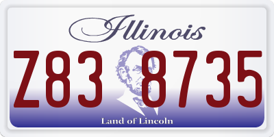 IL license plate Z838735