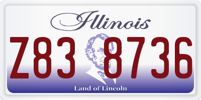 IL license plate Z838736