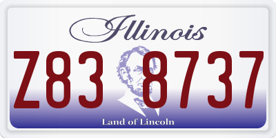 IL license plate Z838737