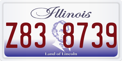 IL license plate Z838739