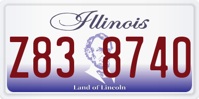 IL license plate Z838740