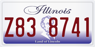 IL license plate Z838741