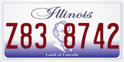 IL license plate Z838742