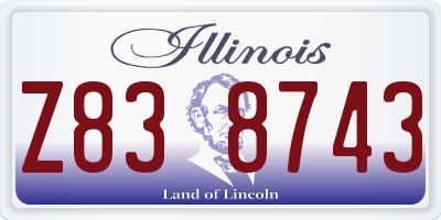 IL license plate Z838743