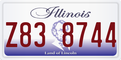 IL license plate Z838744