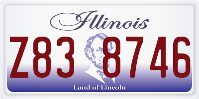 IL license plate Z838746