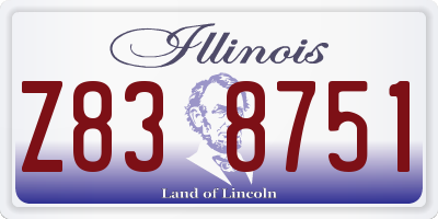 IL license plate Z838751