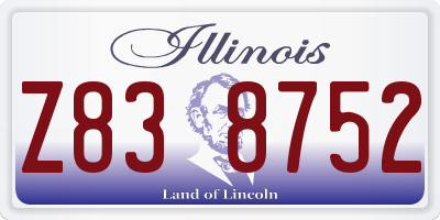 IL license plate Z838752