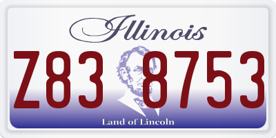 IL license plate Z838753