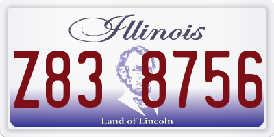 IL license plate Z838756