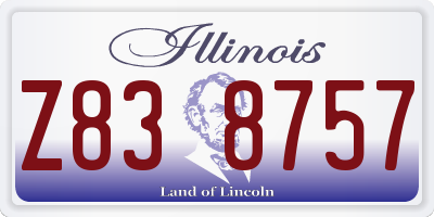 IL license plate Z838757