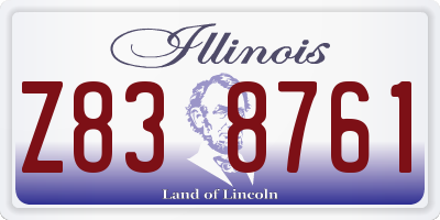 IL license plate Z838761
