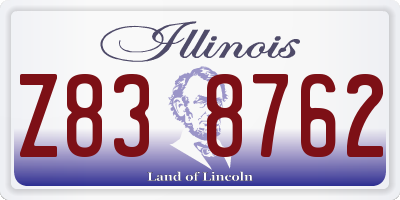 IL license plate Z838762