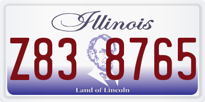 IL license plate Z838765