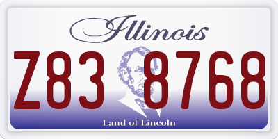 IL license plate Z838768