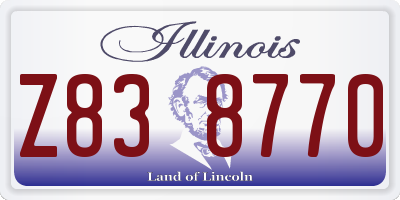 IL license plate Z838770