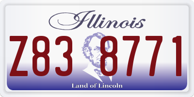 IL license plate Z838771