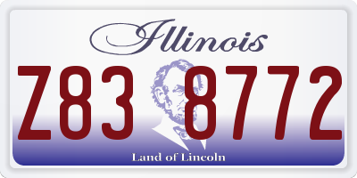 IL license plate Z838772