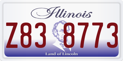 IL license plate Z838773