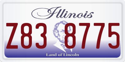 IL license plate Z838775