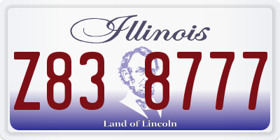 IL license plate Z838777