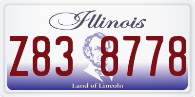 IL license plate Z838778