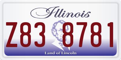 IL license plate Z838781