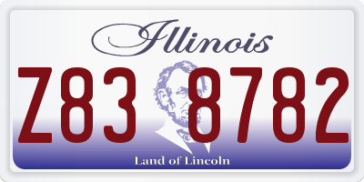 IL license plate Z838782