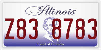 IL license plate Z838783