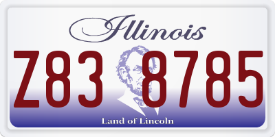 IL license plate Z838785