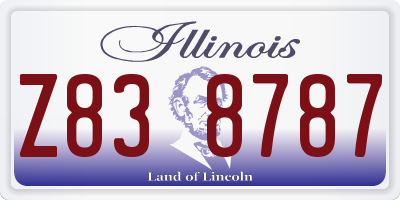 IL license plate Z838787