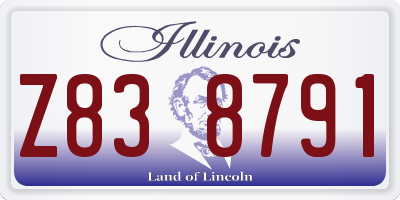 IL license plate Z838791
