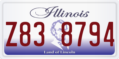 IL license plate Z838794