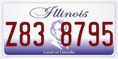 IL license plate Z838795