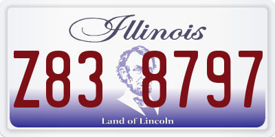 IL license plate Z838797