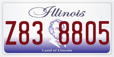 IL license plate Z838805